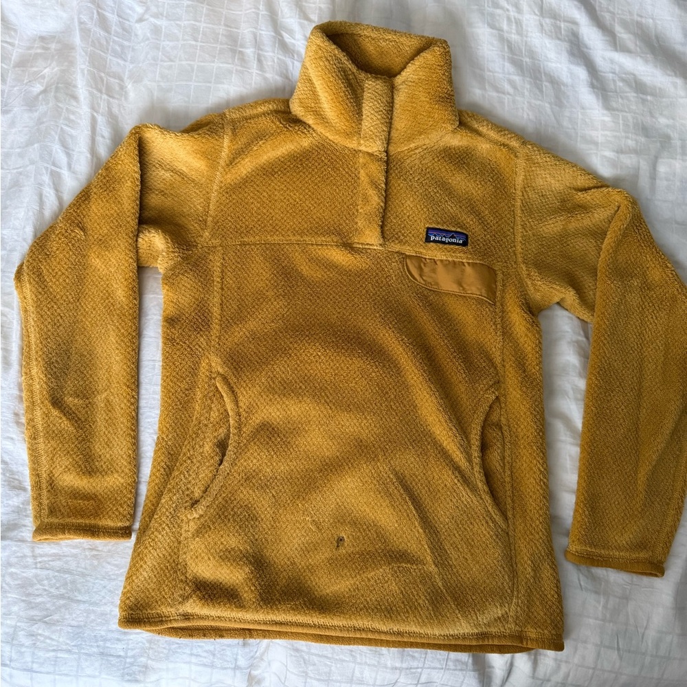 Patagonia Women’s Re-Tool Half-Snap Yellow Fleece Pullover